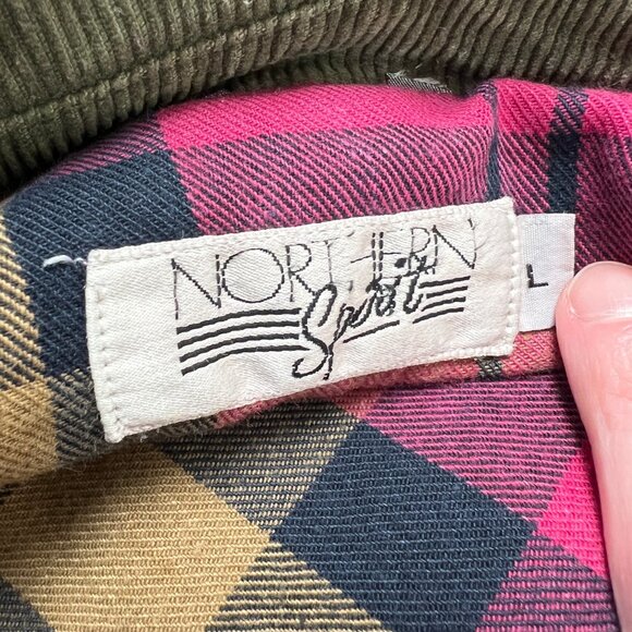 Vintage Denim Barn Coat Field Farm Utility Jean Jacket Oversized Plaid Americana - Picture 7 of 10